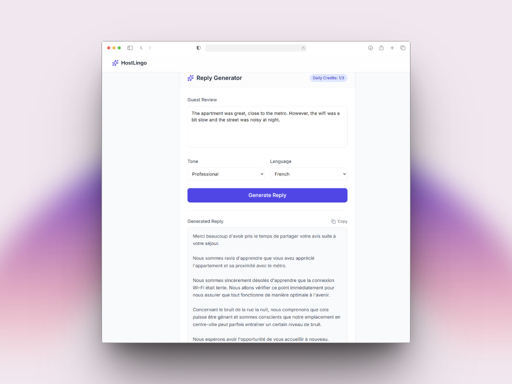 HostLingo Dashboard Preview